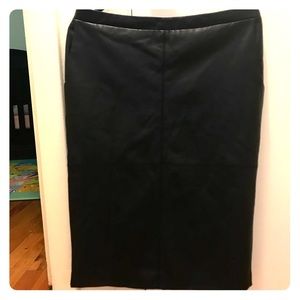 Leather pencil skirt